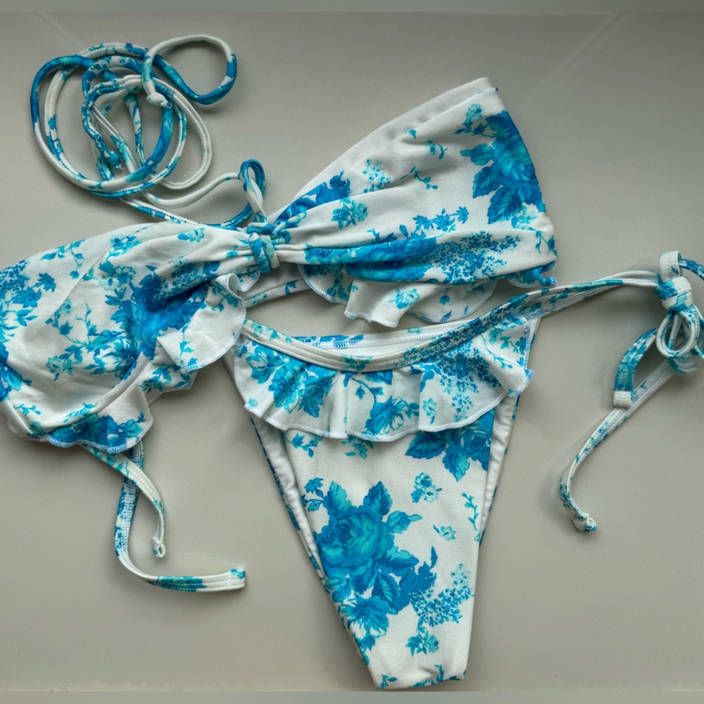 Blue/White Frankies Bikinis